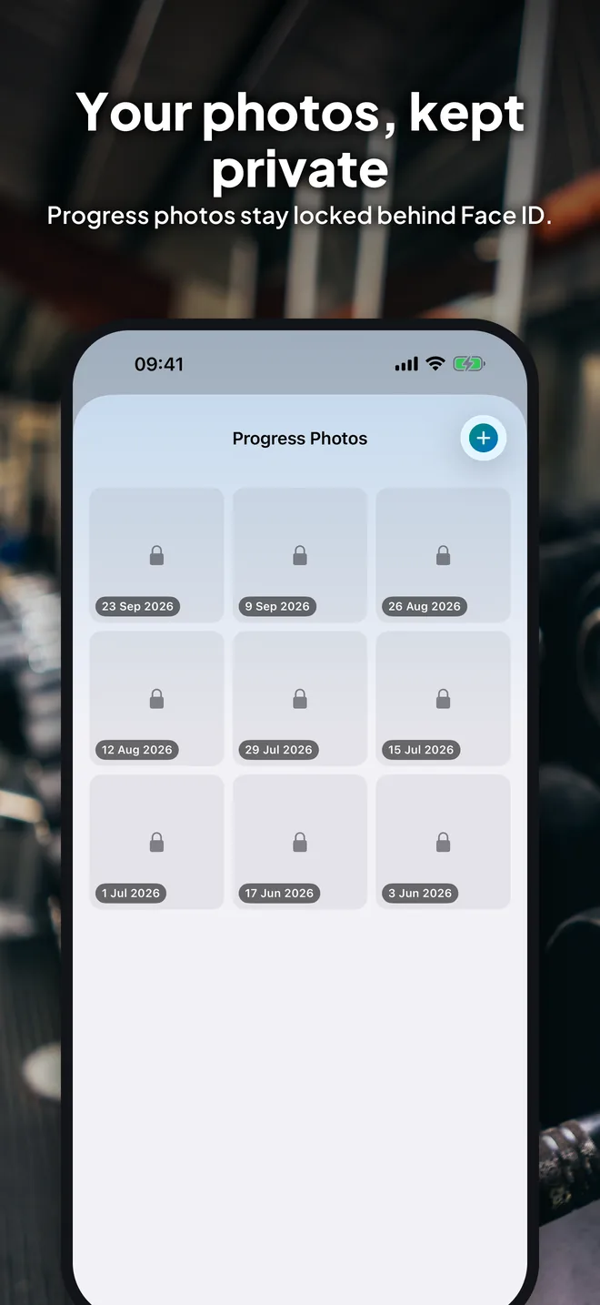 GLPMGR progress photos locked behind Face ID